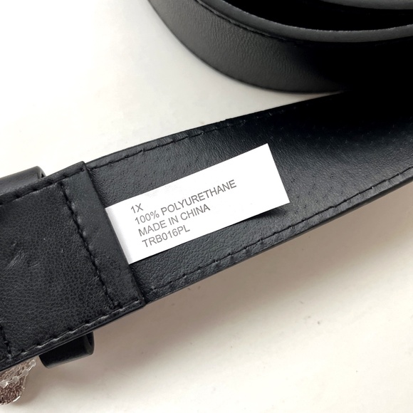 NWT Original TRUE RELIGION Horseshoe Belt Rhinestone Buckle Black Size 1X